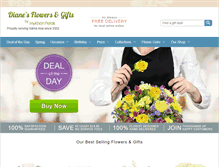 Tablet Screenshot of dianesflowersandgifts.com